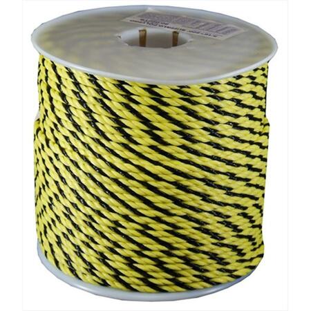 T.W. EVANS CORDAGE CO .375 in. x 600 ft. Twisted Polypro Rope in Yellow and Black 80-025YB